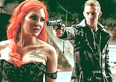 Sex-addicted busty chick Tina Kay hard fucked in the asshole