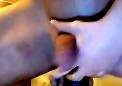 Sissy twink takes massive black dildo.