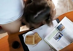 Cum-Soaked Toast: A Kinky Breakfast
