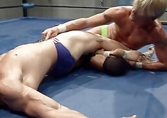 Intense grappling session with uncut dicks and some hardcore punishment for these gay jocks