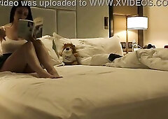 Wang tease lover horn large titties large ass brunette hair housewife cheats spouse in a hotel room with a large cock stud