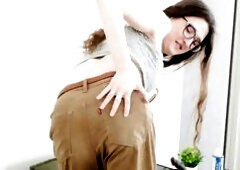 Peachie Divine has been caged in her metal chastity device for over a week. Not able to get vertical or to masturbate, one time that babe's been 