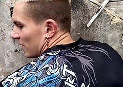 Horny stranger pounds a man's ass bareback in the woods and shoots his load deep inside - 391