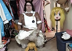 PVC Eevee Cosplay Dildo and Plushie Hump
