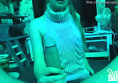 Sucking cock and touching myself in the dark