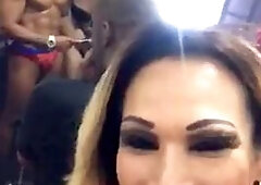 Mature ts woman fucking clients and masturbating hercock