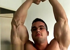 Huge Young Bodybuilder Posing and Flexing