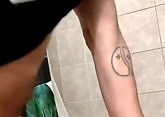 Couldn't resist sneaking one more go with bro's toy cunt