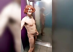 Absolutely exposed and out of protection in the busy hotel and on the public road