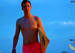 STAXUS :: Beach Stud Plowers :: Surfer pals, can't contain their passion on the beach