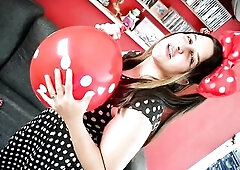 B2p Balloons - Blow, Deflate and Twat Play as Minnie - Bunny Looner