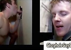 Gullible straight guy tricked into gay blowjob at the gloryhole