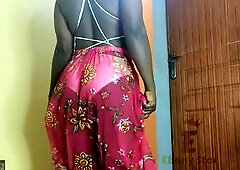 Hawt black angel seduces on romantic evenings
