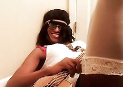 Teasing Transsexual Teen Femboy being a Shy transsexual Crossdresser having joy on camera