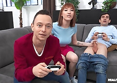 Cock In The Common College Room part 4 - Redhead Lilly Mays and Monster cock Jordi