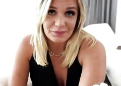Breed Your Excited Golden-haired Stepmom Right Now Nina Heels Gasps In Doggy