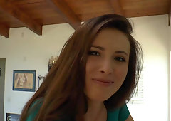 Slender chick shows her perfect body on camera