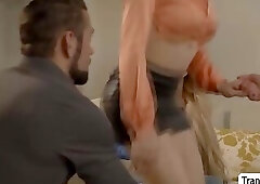Bored Tgirl swap her husband to her friends guy