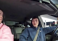 Gal Sucking Cock Stranger in Car / Sucked All The Cum