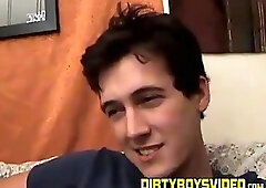 Young amateur teases with his slim body and jerks off rough