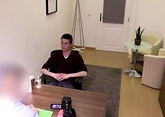 DirtyScout - European gay blowjob cum in office