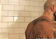 Atlas Grant shows off that bear body and tugs on his dick