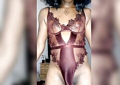 Gorgeous trans hotty showing off her body