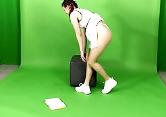 Tight Brunette Gymnast Rima Soroka Stretches Legs