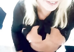 Hotty Scarlett ebony boobs and chastity cage