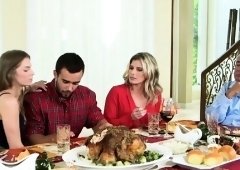 Mature honey delights with cunnilingus during trio