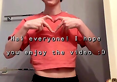 Femboy youngster plumbs faux-cock in douche