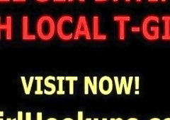 Bombastic shemale teases with her huge dick and jerks off