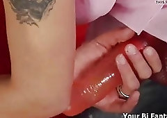 Mistresses fuck their slaves with a strapon BDSM fetish compilation