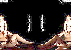 VR Bangers: 2 Consummate Honeys Lick Cunts And Screw In Full Darkness 3some ASMR Porn Darksome Side - VR Porn