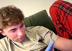 Brit Chills and Plays With His Uncut Cock on Cam