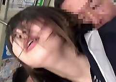 Japanese Students Gets Molested And Inserted A Big Vibrator In Public