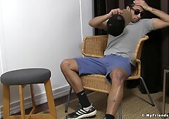 Luxurious Luca R demonstrates off his appetizing soles solo