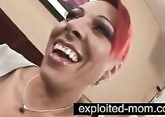 Large boobs mother i'd like to fuck taking ebony lads shlong