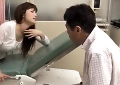 Beautiful Japanese wife rammed hard in the doctor's office