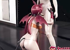 Shermie Red Succubus Halloween CG Anime Animation – Oral, Tugjob Service & Hardcore Deepthroat Throat Bang In Hottie Choose two
