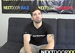 Julian Brady strokes his cock post-interview reveal