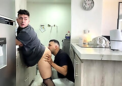 Young Man In Stockings Gets Her Boypussy Creampied By Her Fit Roomie