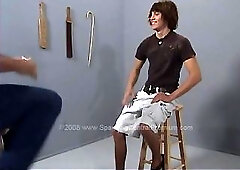 Slim gay  auditions for spanking