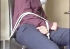 Nice butt, tied up, gay struggling