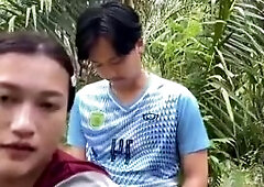 Thai Village Dame Screwing In Her Backyard