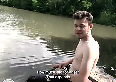 Czech man takes cash and gives head under the trees
