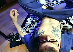 Gay doctor lets his thug with tattooed patients fuck until he cums