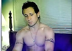 Nude guy with tattoo teasing