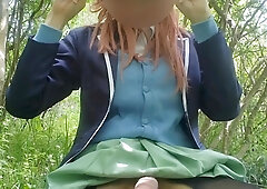 Nakano Miku Chinese Costume Play Public Onanism