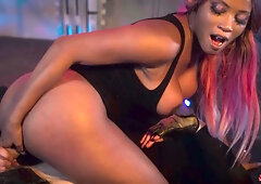 Lustful ebony pornstar adult mind-boggling scene